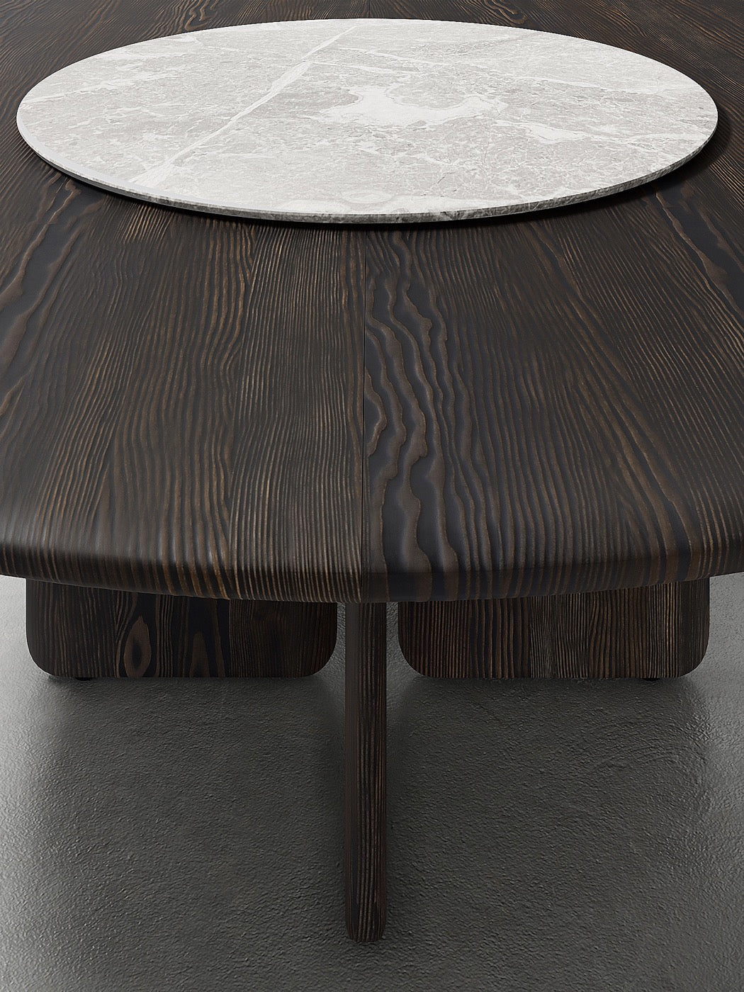 FAIFO ROUND DINING TABLE WITH LAZY SUSAN