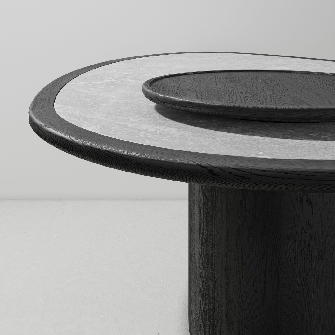 ORA DINING TABLE WITH LAZY SUSAN